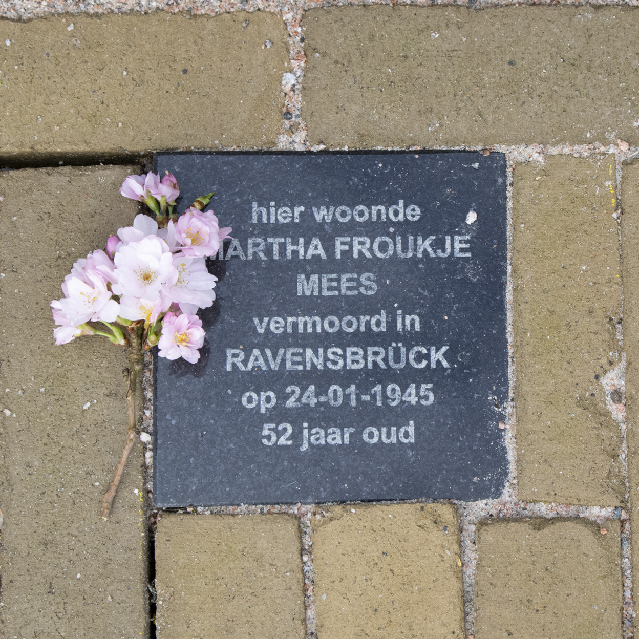 Herdenksteen Martha Froukje Mees - Foto: Julliët van Walbeek